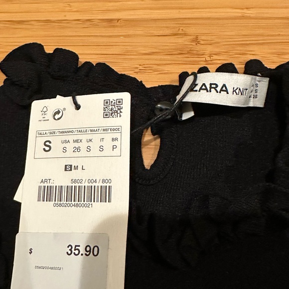 Zara Raffle Sleeveless Knit Top Size Small - Picture 5 of 7